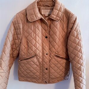 MICHAEL Michael Kors Quilted Tan/Beige Jacket size Small